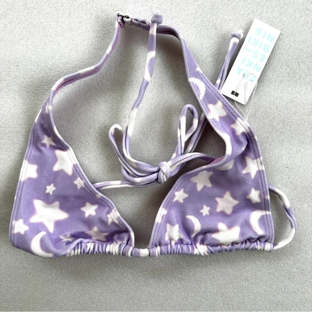 Frankie's Bikinis Terry Moon + Star Bikini Top